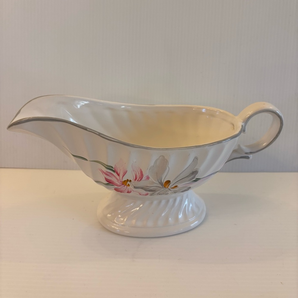 Floral Ceramic Gravy Boat - Made in Japan